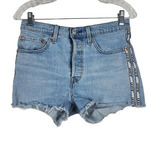 LEVI'S 501 BUTTON FLY LOGO SHORTS